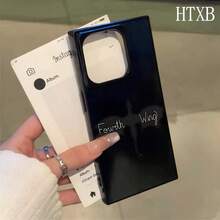Teléfono con diseño de bloques y el alfabeto de un murciélago negro. Compatible con los modelos 16 Pro, 16, 15 Pro, 14, 14 Plus, 13, 13 Pro, 12 Pro y 12 Pro. Ofrece cobertura total a prueba de golpes, un gran orificio, un elegante marco brillante y una excelente calidad de imagen. - Negro - Ver 6