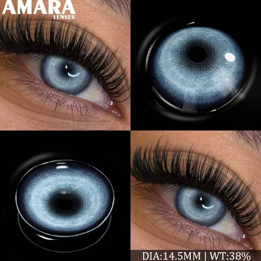 AMARA彩色隐形眼镜，蓝色瞳孔，角色扮演彩色隐形眼镜，角色扮演隐形眼镜，万圣节彩色隐形眼镜，万圣节角色扮演服装