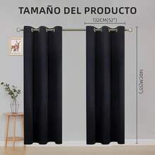 Curtains - Black - 1.32*1.40m - View 4