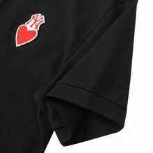MLB 男裝女裝情人節款 POLO短袖休閒服愛心系列舒適翻領T卹 3APQH0143-50BKS - 黑色 - 查看 4