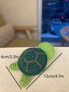 1pc Laser Engraved Personalized Inspirational Crocheted Turtle Figurine, Great As Party, Birthday, Christmas Fun Gift,Multi-Functional,Reusable,Ornamental,Exquisite,Stylish,Soft,Adorable,Colorful,Cute,Funny,Custom,Personalized,Customized,Unique,Ideal Gifts For Her,Ideal Gifts For Him,For Anniversaries,For Birthdays,Customized Creative Ornament,Easy Comfort,2025 Halloween Accessories,Toys & Games - Multicolor - View 3