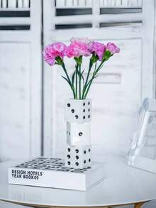 1个手工骰子花瓶 - 独特装饰，适合插干花、玫瑰、芦苇 - 精美设计，适合任何现代空间 - 礼品，令人愉悦，适合作为圣诞礼物、圣诞装饰品、家居装饰品、卧室装饰玻璃花瓶 - 彩色 - 查看 7