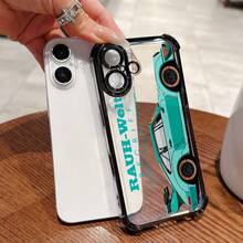 4 コーナー エアバッグ電気メッキ携帯電話ケースは、17/16E/16/15/14/13/12 Pro 16 Plus/16E に適した携帯電話保護ケースで、男性と女性に適しており、シンプルな個性と落下防止保護を備えています。 - ブラック - チェックする 6