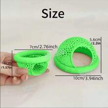 水族馆漂浮鱼游乐场休息室洞穴隐藏隔离装饰装饰品 | 耐用塑料独特景观配件 - 适用于小型鱼缸、斗鱼栖息地、虾藏身处、大型水生装饰水下隧道管 | 鱼棚浮动喂食环 - 彩色 - 查看 2