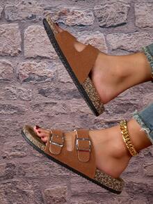 2024 Summer New Versatile Anti-Slip Adjustable Size Comfortable Slip-On Slippers - Tangerine Peel - View 5