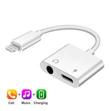 二合一 Lightning 转 3.5 毫米/Lightning 音频适配器，无损音质转换器耳机适配器，兼容 14 Pro Max/14 Pro/14 Plus/14/13/12/11，音频转换线，充电和通话适配器 - 白色 - 查看 13