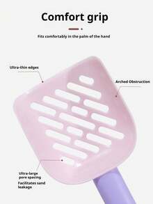 3PCS Hole Spacing Cat Litter Scoop Set With 2 Transparent Plastic Hooks Pet Garbage Cleaning Tool Suitable For Small Spaces, Cat Shovel And Handle With Dual Color Elements Can Be Used For Christmas Gifts. Large Shovel Face With Comfortable Grip Material: PP