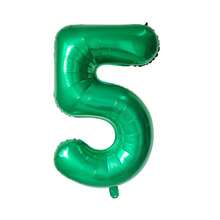 40 Inch Green Number Balloon 4, Large Number Foil Balloons Mylar For Girl Boy Birthday Party Celebration Decorations Supplies, Digital Balloons For Wedding Anniversary Events Decorations
