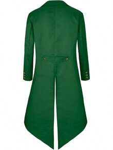 Mens Pirate Coat Steampunk Jacket Tailcoat Renaissance Jacket Halloween Hatter Costume - Green - View 3