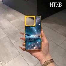 Teléfono con diseño de bloques azules, compatible con los modelos 16 Pro, 16, 15 Pro, 14, 14 Plus, 13, 13 Pro, 12 Pro y 12 Pro. Ofrece protección total contra golpes, una amplia abertura, un elegante marco brillante y una excelente calidad de imagen. - Amarillo - Ver 2