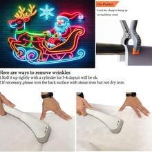 1 pièce Bannière de traîneau du Père Noël et des rennes au néon, décoration de fête vive, convient pour le salon, la chambre à coucher, le bureau - polyester durable, décoration polyvalente pour fête et baptême, rehausseur d'ambiance de Noël, décoration de Noël