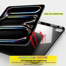 黑色磨砂平板保护壳，适用于三星、荣耀、iPad、华为黑色平板电脑。它是平板电脑黑色保护壳、防刮保护壳、TPU透明壳、硅胶透明壳、超薄透明壳、防黄变透明壳、防震透明壳、防指纹透明壳和平板电脑保护套。 - 黑色-平板殼 - 查看 3