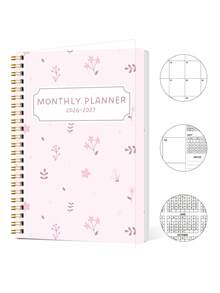 Trees 2026-2027 年月度计划笔记本，A5 简约周计划和月度计划学年日历笔记本，32 页办公和学校用品，完美的教师礼物 - 彩色 - 查看 6