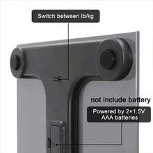 二合一智能电子体重秤，可称重/测温。电池供电（2节AAA电池），带温度显示和高清LED显示屏，单键开关，自动切换，钢化玻璃材质，最大承重396磅。适合家庭和健身房使用。健身和减肥必备。 - 彩色 - 查看 9