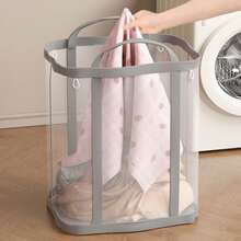 1 pieza Cesta plegable de gran capacidad y resistente al agua para almacenar ropa sucia, adecuada para el hogar y el baño - Multicolor - Ver 6
