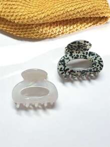 1个/2个/3个/4个装优雅夏季发夹，豹纹发爪，时尚发饰，适合日常发型装饰，波西米亚风配饰 - 彩色 - 查看 18