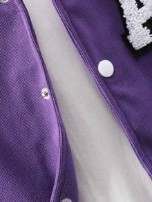 2pcs/Set Young Girl' Hooded A-Line Zip-Up Hoodie + Contrast Color Pants Casual Outfit