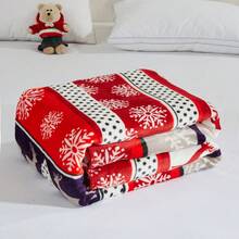 1pc Christmas Themed Blanket, Soft Warm Plush Fleece Throw Blanket For Living Room Sofa, Couch, Traveler, Bedroom, Dorm, Patio Decor, Suitable For Christmas, Halloween, Easter, Home Furnishing Bedding