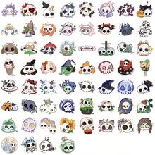 60 Peças Adesivos de Caveira Groovy de Halloween, Adesivos Impermeáveis de Vinil para Scrapbooks, Diários, Laptops, Para-choques, Skates, Garrafas de Água, Computadores, Celulares, Suprimentos para Festa de Halloween