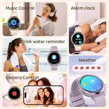 CyberDyer 1,26-calowy inteligentny zegarek dla kobiet z funkcją Bluetooth, wieloma trybami sportowymi, wodoodpornym monitorem snu IP68 i monitorem aktywności fizycznej w żywych kolorach