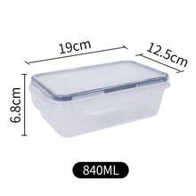 1pc Set Rectangular Refrigerator Food Container, Microwave Plastic Lunch Box, Airtight Meal Prep Containers For Food Storage, For Outdoor, Camping
