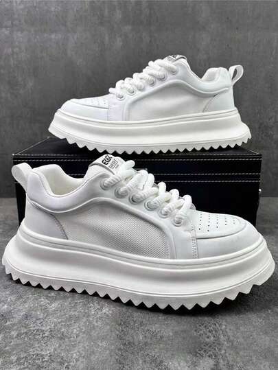 Hochwertige modische Herrenschuhe, neue Frühlings-/Sommer-Sneaker mit dicker Sohle, bequem, runde Zehenkappe, rutschfest, atmungsaktiv, klassisch vielseitig mit dicker Riemung, runde Zehenkappe, Nähte, Lässig Schuhe, Studentenschuhe, Leistungsschuhe, Outdoor-Skaterschuhe für Herren
