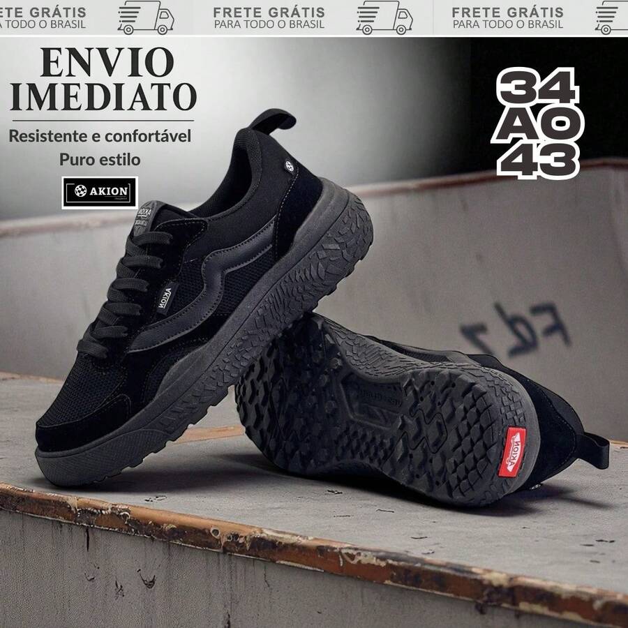 Casual And Comfortable Neo School Sneakers - Non-Slip Sole And Modern Design - Tất cả màu đen 2854 - Xem 1