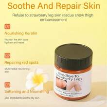 ARCHIDATE Strawberry Leg Cream, Rough And Bumpy Skin Cream, Fade Strawberry Spots, Nourish &Amp; Moisturize Dry Skin, Smoothing &Amp; Buffing Body Scrub Exfoliator - trắng - Xem 3