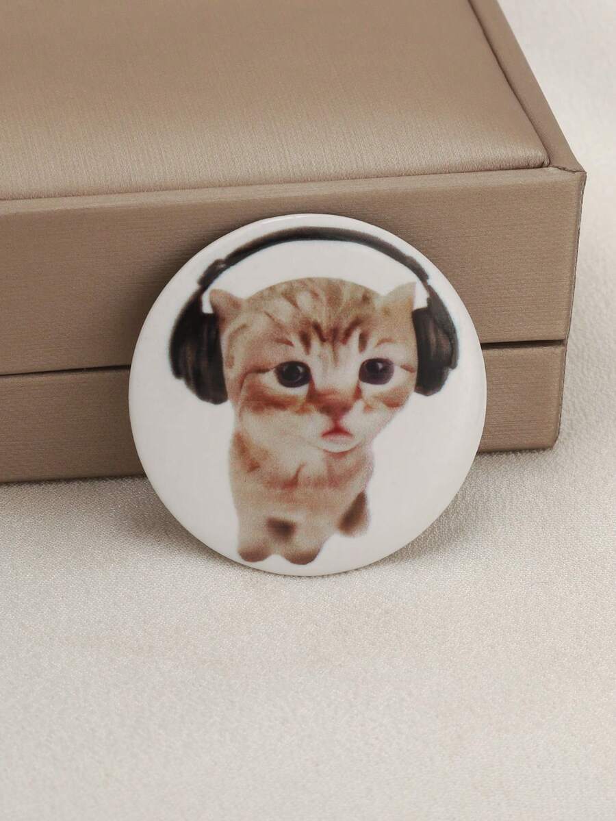 Cute Casual Personalized Versatile Cartoon Print Simple Japanese Korean Chic Funny Brooch