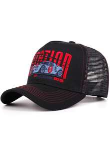 2025 Fashion Cool New Truck Hat STATION Sports Car Embroidery Men's Personalized Street Pop Hip Hop Hat Street Dance Skateboard Hat Women's Outdoor Sports Sunshade Hat Daily Leisure Baseball Hat Breathable Mesh Hat