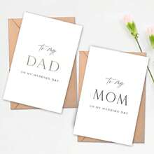 Wedding Day Thank You Card For Parents, Appreciation Gift For Parents, Parents Memorial Gift, With Envelope - Multicolor - View 2