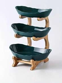 2/3层水果架零食收纳托盘，装饰架 - 塑料水果碗套装，适用于厨房和餐厅 - 多层水果、零食和甜点拼盘 - 圣诞礼物