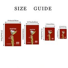 1 幅 Dirty Martini 墙壁艺术画时尚杂志鸡尾酒帆布印刷画马提尼美学海报华丽装饰适用于厨房、客厅或酒吧房间装饰礼物送给她，无框或有框