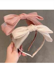 1 Stück Kinder Mehrfarbiges Mesh Schleifchen Haarband, modisches & süßes Accessoire geeignet für den täglichen Gebrauch