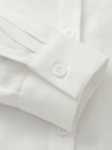 Balabala Girls Shirt 2025 New Fall Flannel Plaid Button-Up Top - Original White - View 5