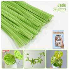 200/450根多色加粗雪尼尔绒条，散装彩色毛绒棒，9种颜色，适用于DIY工艺品和艺术项目，可作绒球，适用于情人节、母亲节和复活节装饰 - 彩色 - 查看 55