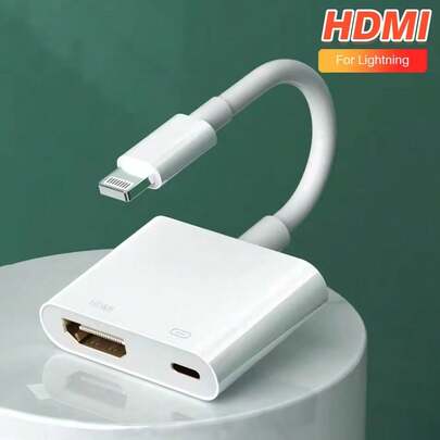 1条14系列适配器线缆，投影仪线缆，音频同步屏幕连接器，兼容/iPad，高清显示，适用于电视/显示器，兼容 14 Pro Max/14 Pro/14 Plus/14/13/12/11/iPad系列