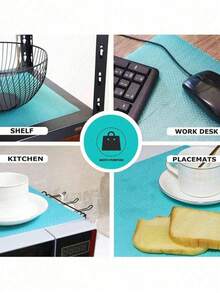 4 buc covorașe impermeabile pentru frigider - covorașe lavabile dreptunghiulare rezistente la umiditate cu modele de margarete și lămâie (verde), uz casnic