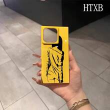 Funda protectora con diseño de espalda de una chica en la parte trasera, compatible con los modelos 16 Pro, 16, 15 Pro, 14, 14 Plus, 13, 13 Pro, 12 Pro y 12 Pro Plus. Cuenta con un diseño integral a prueba de golpes con una amplia abertura, un elegante marco brillante y una excelente calidad. - Amarillo - Ver 7