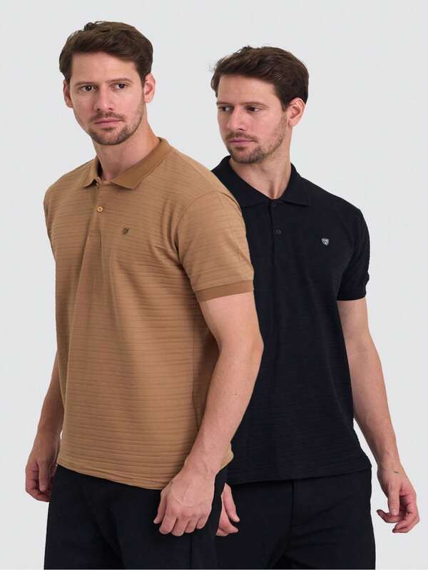 Confezione da 2 magliette estive oversize casual da uomo