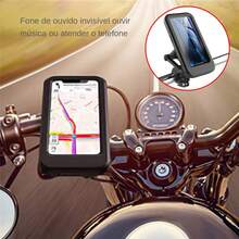 Cell Phone Holder For Motorcycle/Bike/Motorcycle 360 ° Rotatable Waterproof Cover Protection - Negro - Ver 5