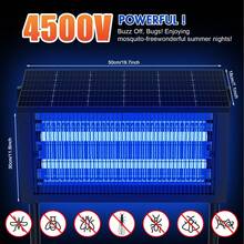 4500V Solar Mosquito Repellent Lamp, Powerful Bug Zapper With Auto Dusk-To-Dawn Light Sensor For Indoor Outdoor Use - màu đen - Xem 6