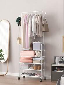 1 szt. Szafa; Przenośna szafa; Wielofunkcyjny organizer do szafy, wieszak na buty i kapelusze, szerokość 23,62 cala, przenośny wieszak, półka na buty, półka do przechowywania, przenośny wieszak do sypialni, zdejmowany, łatwy w demontażu i montażu, odpowiedni do salonu, przedpokoju, sypialni, gabinetu, biura, prezentu świątecznego, prezentu bożonarodzeniowego