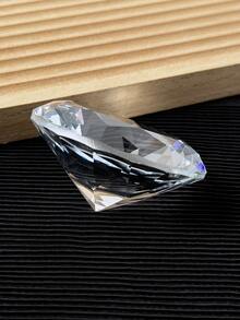 80毫米玻璃水晶美甲展示架，透明钻石形状，适用于手模照片拍摄工具