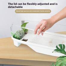 Luxury Turtle House With Sunbathing Platform, Custom-Made Aquarium, Brazilian Tortoise Tank, Reptile And Amphibian Habitat, Suitable For Home And Villa Decoration, Small Reptile Turtle House - Multicolor - View 9