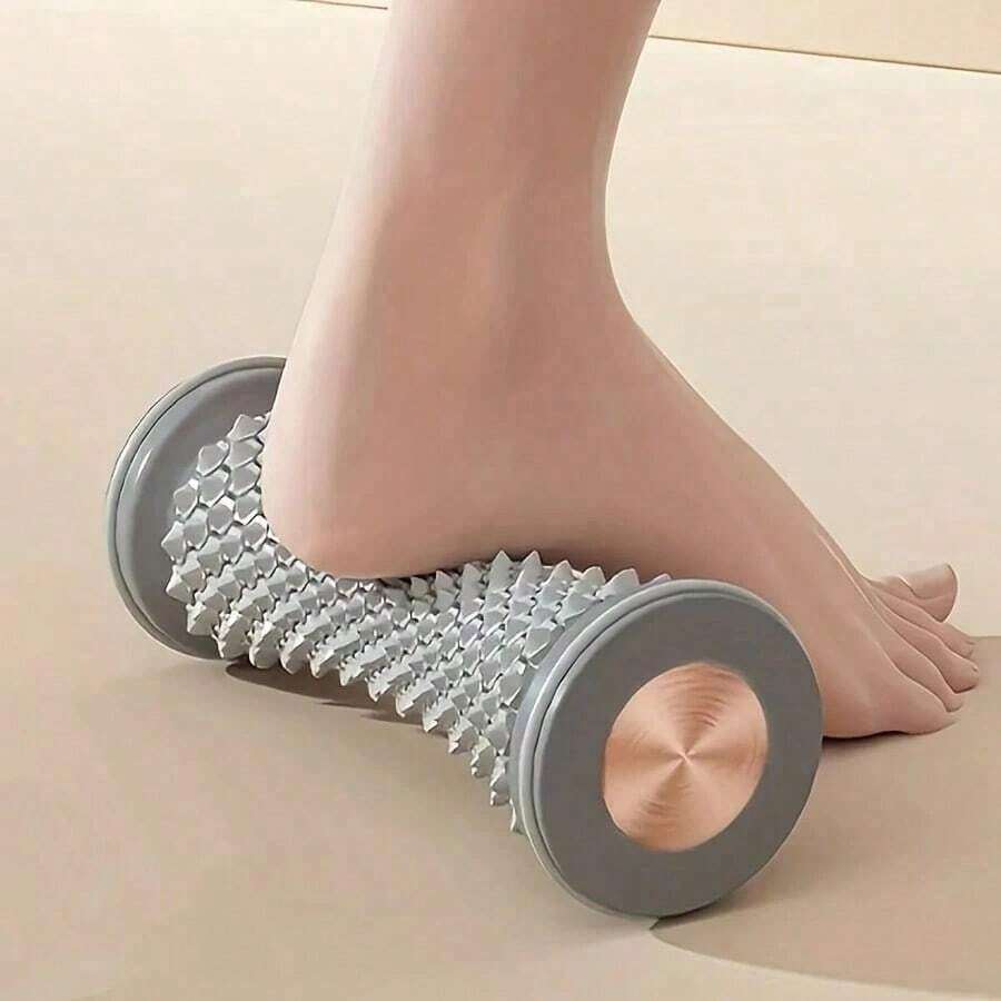 1pc PVC Foot Massager Roller – Easy Rolling Plantar Fascia Massage Tool, Arch Support & Muscle Relaxation, Ideal For Yoga And Home Exercise - 粉色 - 查看 1