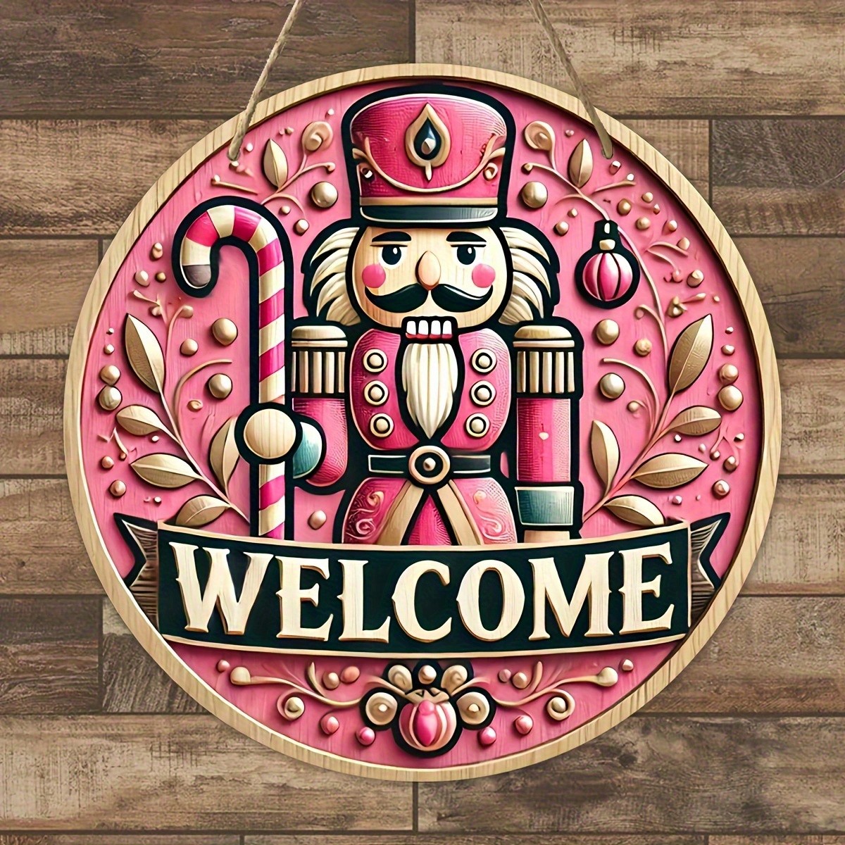 Weihnachts-Willkommensschild-Wanddekoration, vielseitig verwendbares Hänge-Ornament für Wohnzimmer, Schlafzimmer, Veranda Weihnachtsdekoration_voghion.com