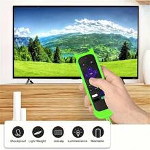 Glow In The Dark Cat Ear Shape Silicone Remote Control Cover With Lanyard Universal Fit For TCL Hisense TV Roku Samsung Sony LG Electronics Accessories Cute Home Decor Gift - 發光紫色 - 查看 10