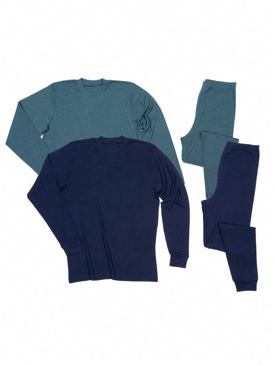 BELIME Set de 2 Pijamas Junior, Manga Larga, Cuello Redondo, 2 Piezas por Conjunto, Suave y Cálido | 50% Algodón, 50% Poliéster | Comodidad para Dormir