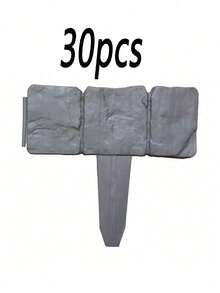 30 件塑料花园景观草坪边缘栅栏边框适用于露台、庭院、秋季装饰，易于安装户外菜园草坪景观栅栏分隔器 - 彩色 - 查看 18